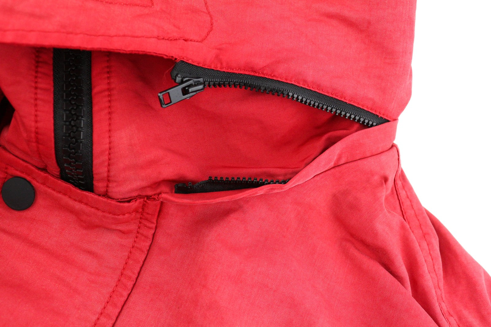 DIESEL W-Trodd Mens Jacket L Oversized Fleece Lined Hooded Coated Red RRP€395