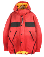 DIESEL W-Trodd Mens Jacket XL Oversized Fleece Lined Hooded Coated Red RRP€395