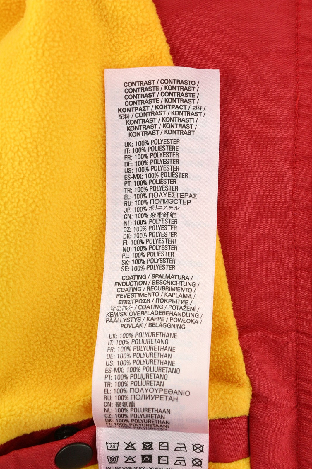 DIESEL W-Trodd Mens Jacket XL Oversized Fleece Lined Hooded Coated Red RRP€395