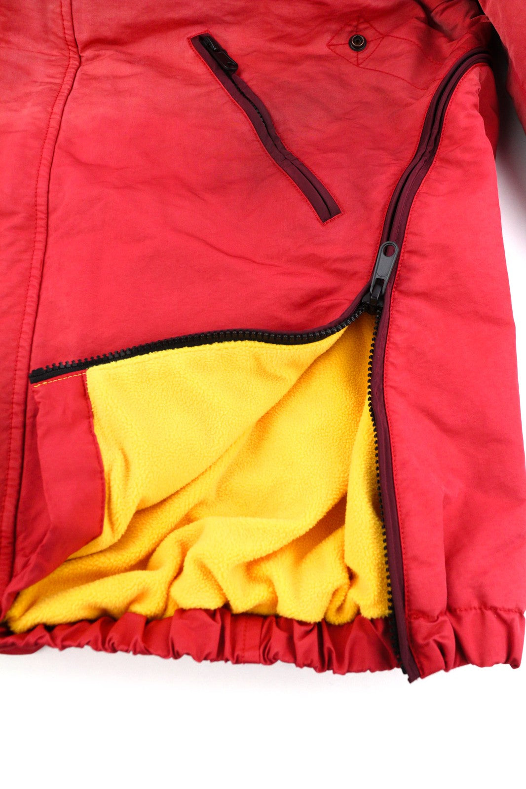 DIESEL W-Trodd Mens Jacket XL Oversized Fleece Lined Hooded Coated Red RRP€395