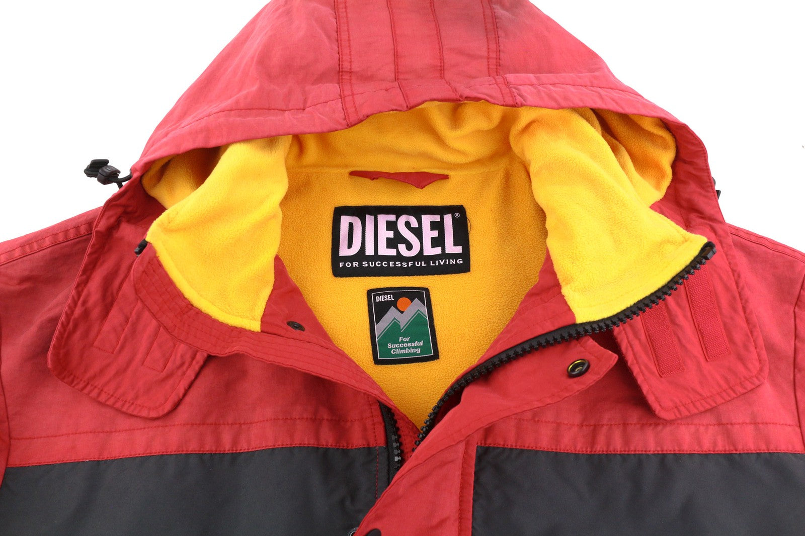 DIESEL W-Trodd Mens Jacket XL Oversized Fleece Lined Hooded Coated Zip RRP€395
