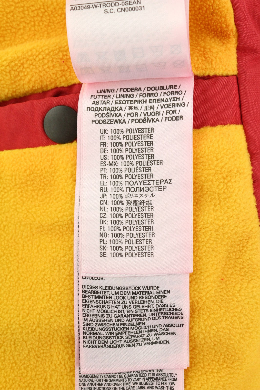 DIESEL W-Trodd Mens Jacket 2XL Oversized Fleece Lined Hooded Coated Red RRP€395