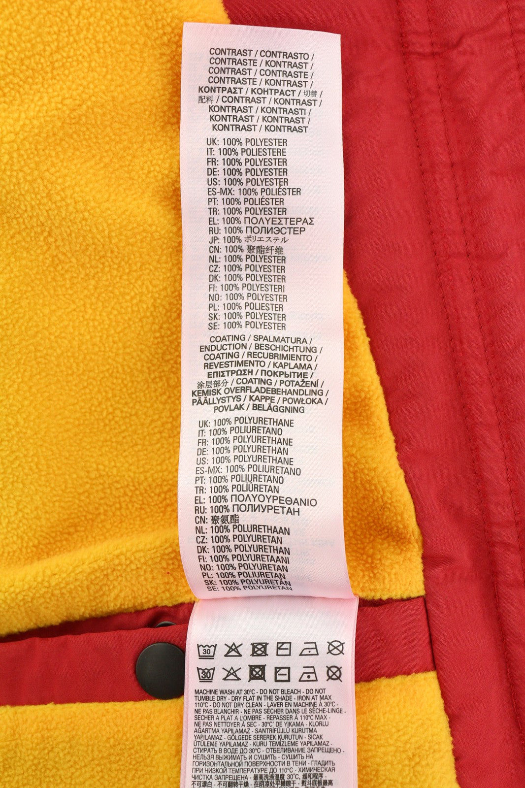 DIESEL W-Trodd Mens Jacket 2XL Oversized Fleece Lined Hooded Coated Red RRP€395