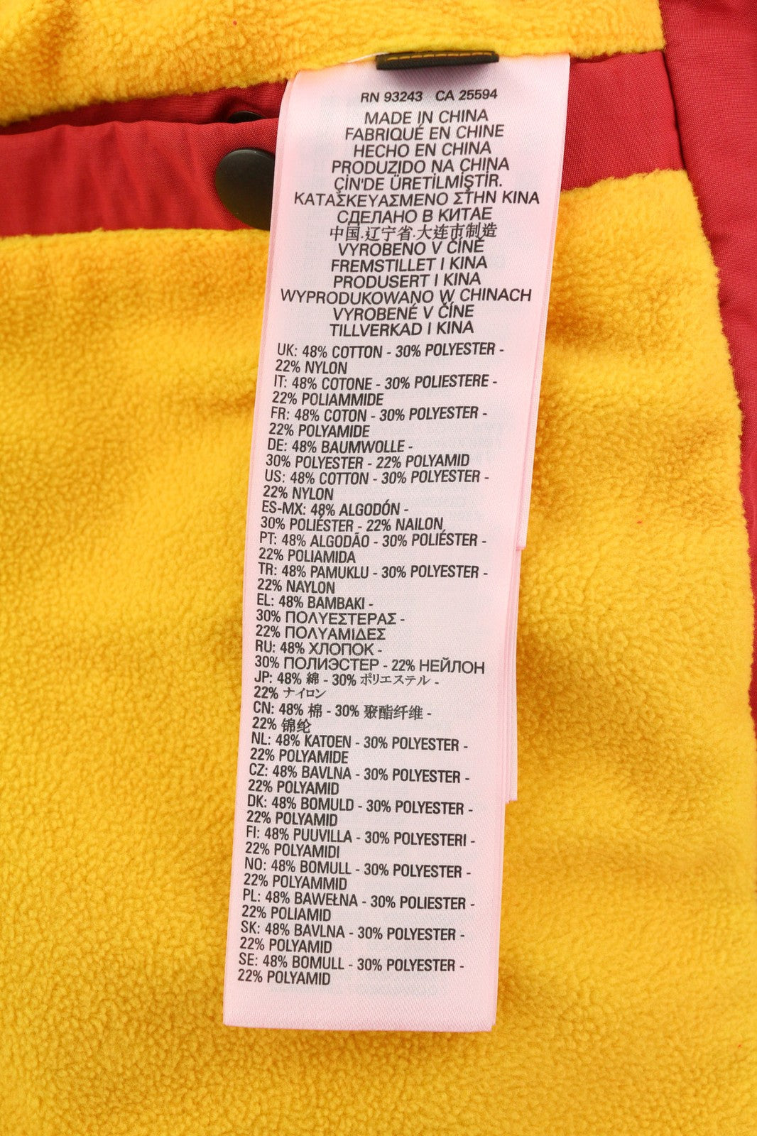 DIESEL W-Trodd Mens Jacket 2XL Oversized Fleece Lined Hooded Coated Red RRP€395