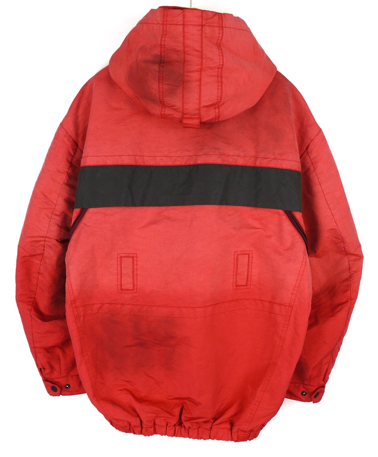 DIESEL W-Trodd Mens Jacket 2XL Oversized Fleece Lined Hooded Coated Red RRP€395