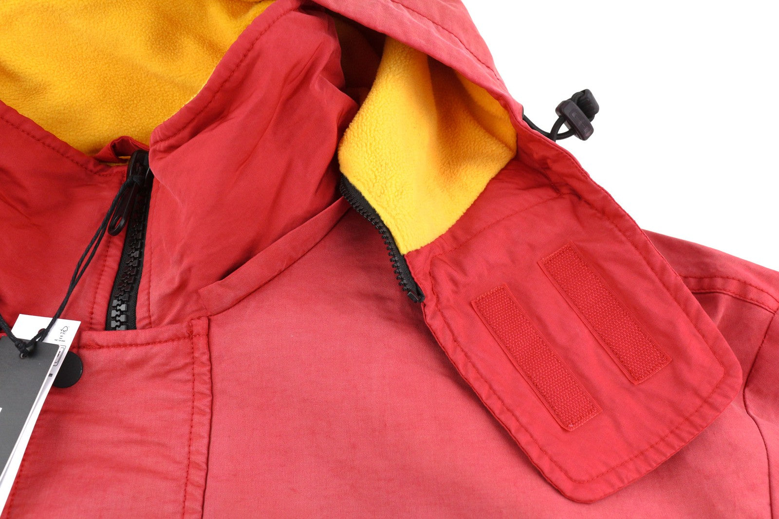 DIESEL W-Trodd Mens Jacket 2XL Oversized Fleece Lined Hooded Coated Red RRP€395