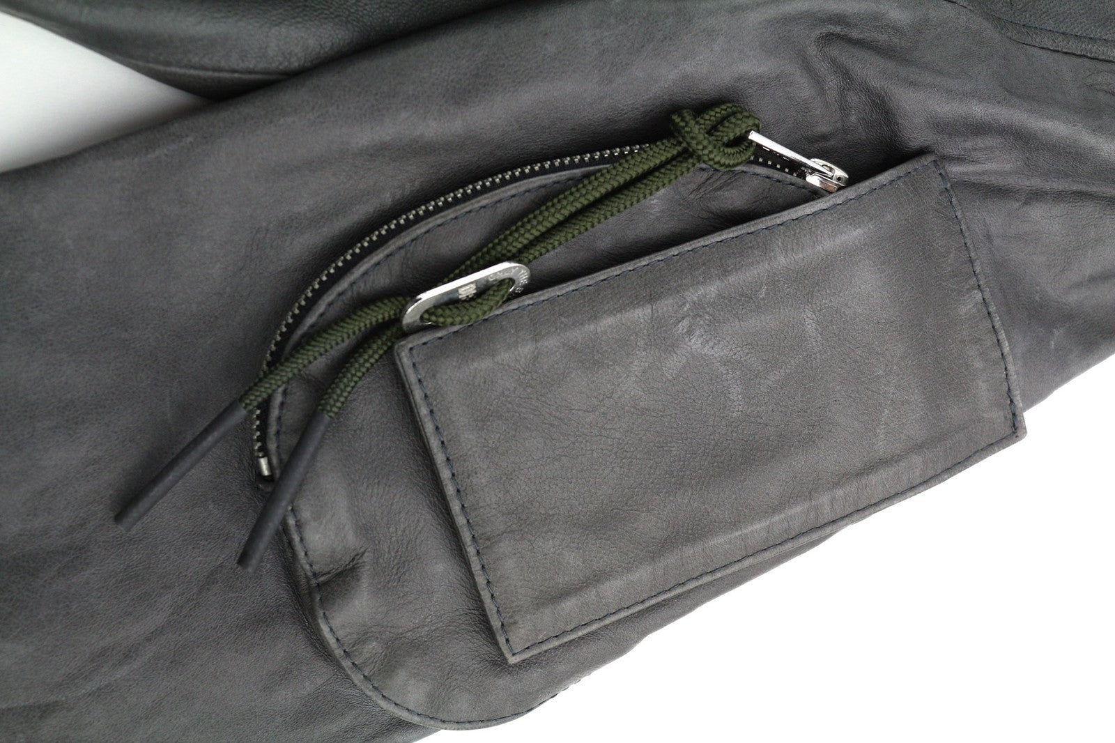 DIESEL L-Elia Womens Jacket M Bomber Sheepskin Leather Full Zip Grey RRP€795