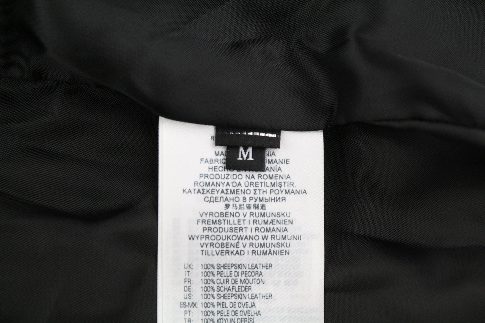 DIESEL L-Elia Womens Jacket M Bomber Sheepskin Leather Full Zip Grey RRP€795