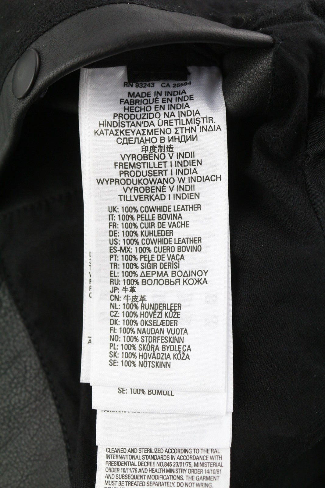 DIESEL L-Team Mens Jacket M Biker Cowhide Leather Padded Shoulder Aged RRP€795