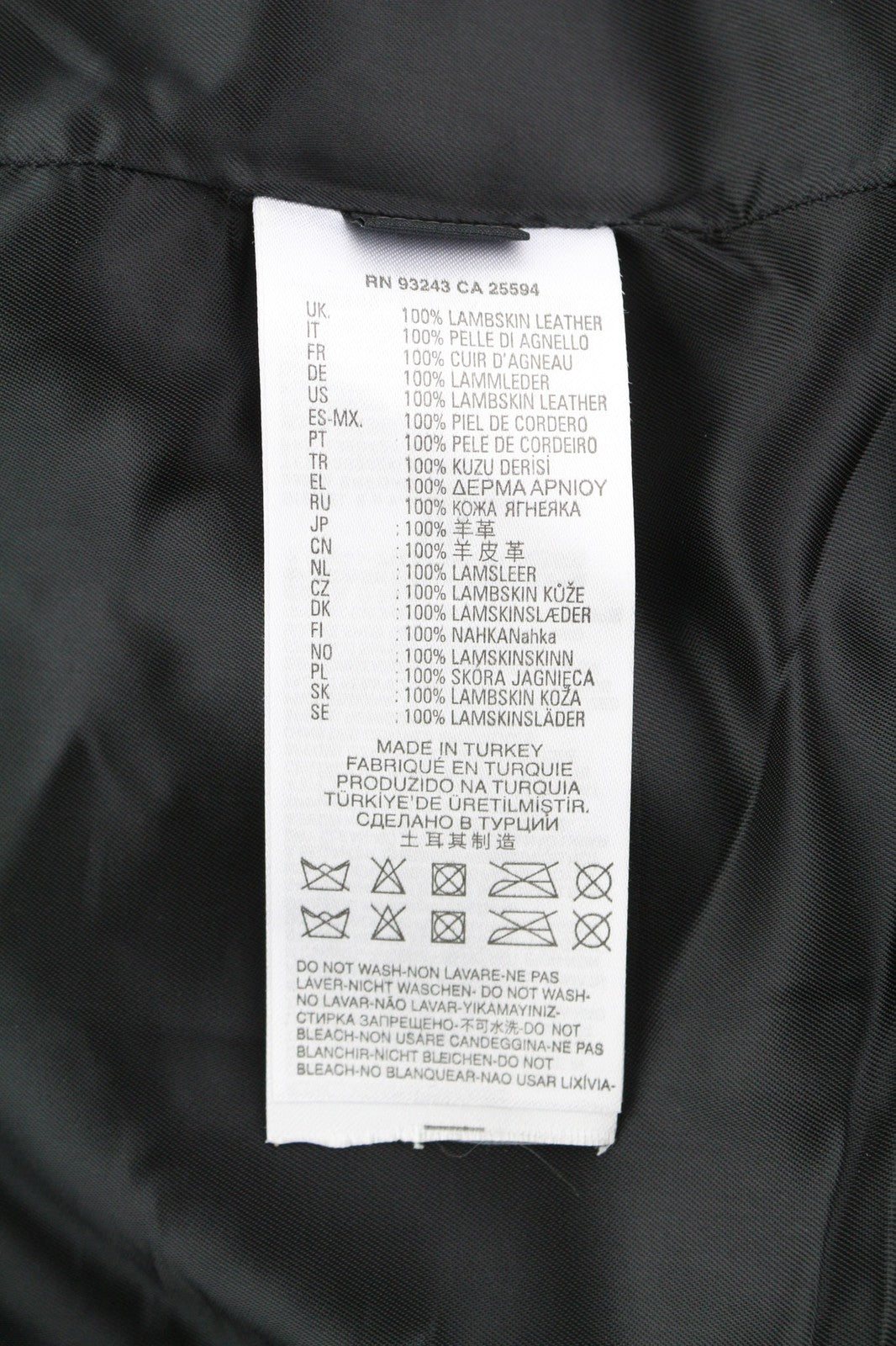 DIESEL L-Suza Womens Jacket L Black Lambskin Leather Band Neck Pockets RRP€750