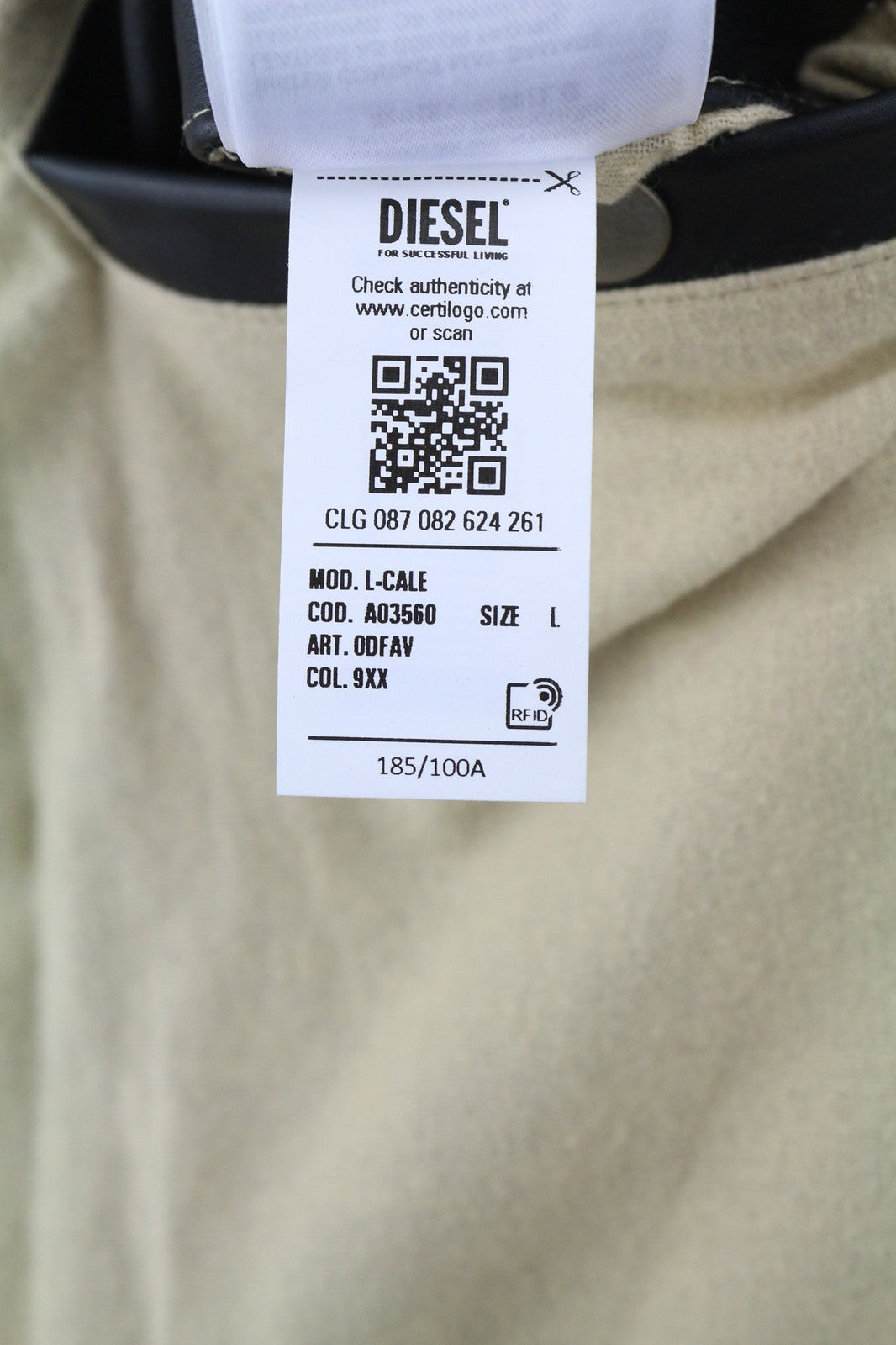 DIESEL L-Cale Mens Jacket L Black Cowhide Leather  Neck Lined RRP€650