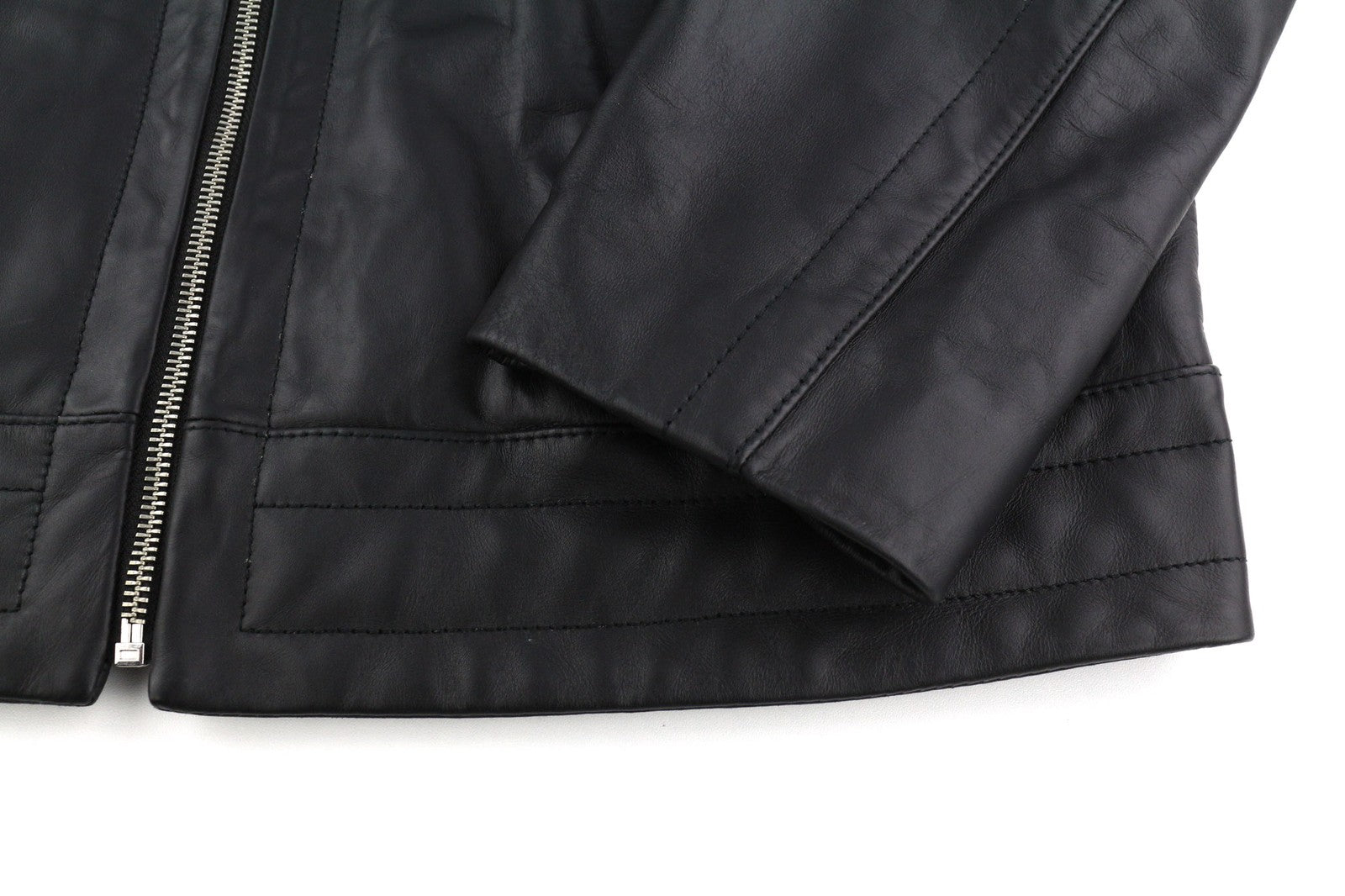 DIESEL L-Cale Mens Jacket L Black Cowhide Leather  Neck Lined RRP€650