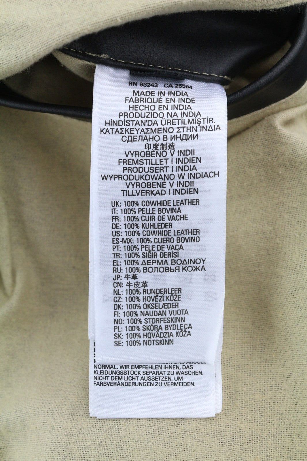 DIESEL L-Cale Mens Jacket L Black Cowhide Leather  Collar Lined  RRP€650