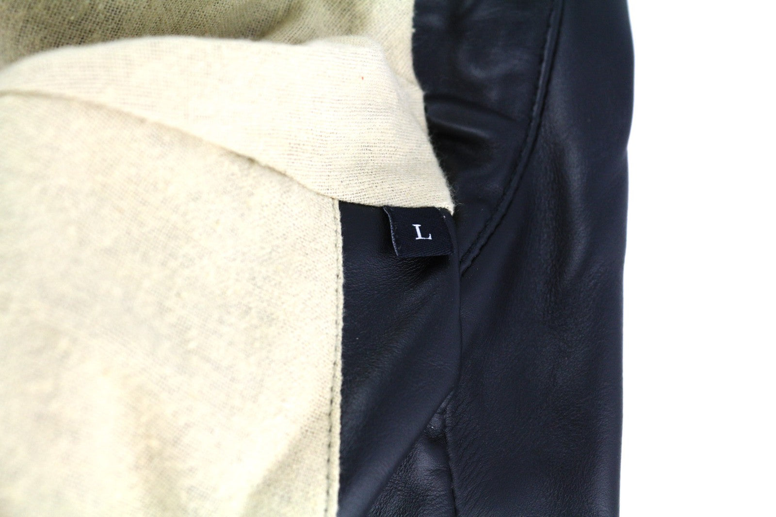 DIESEL L-Cale Mens Jacket L Black Cowhide Leather  Collar Lined  RRP€650