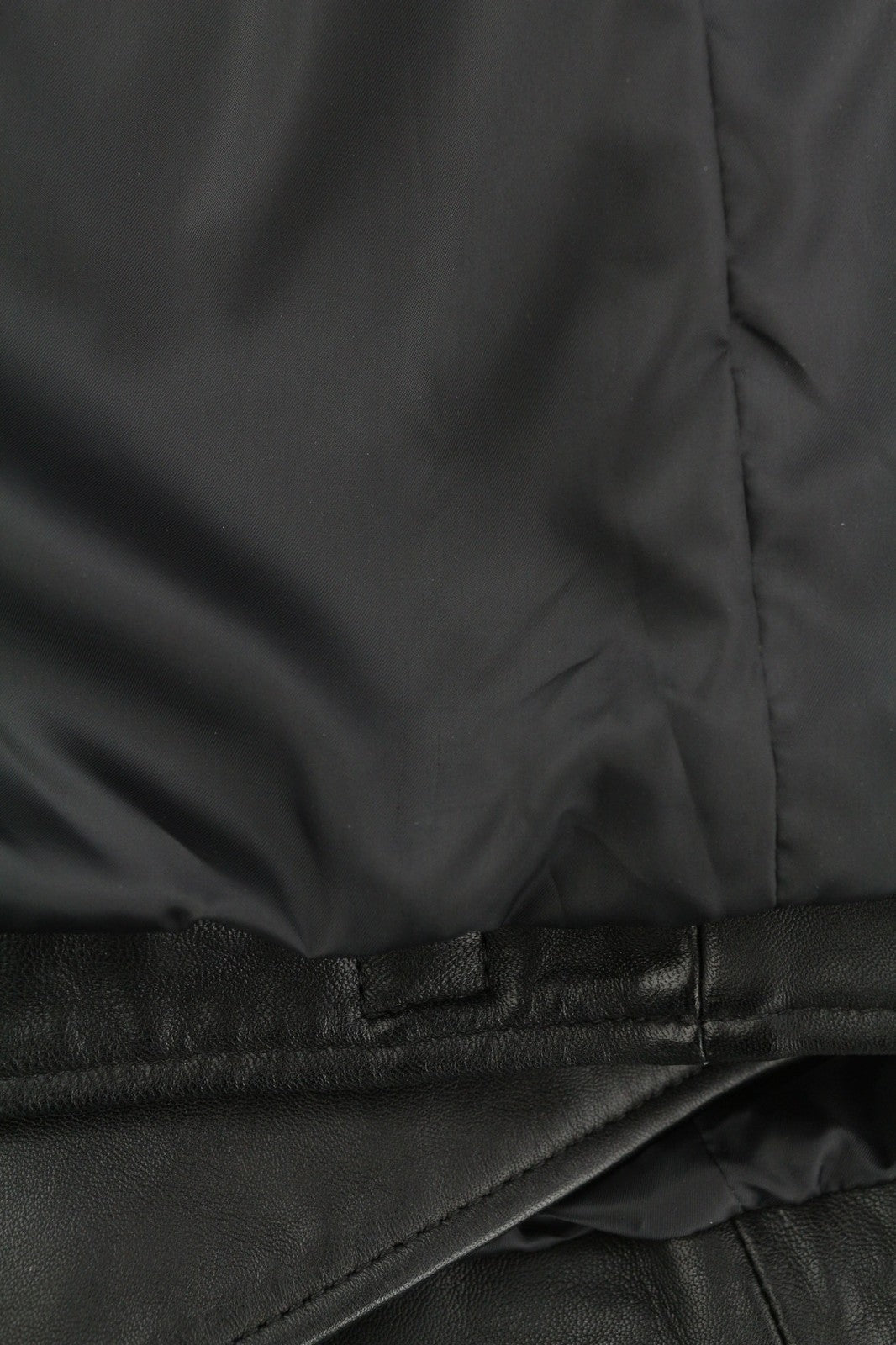 DIESEL L-Case-Ka Mens Jacket M Black Sheepskin Leather Band Collar RRP€450