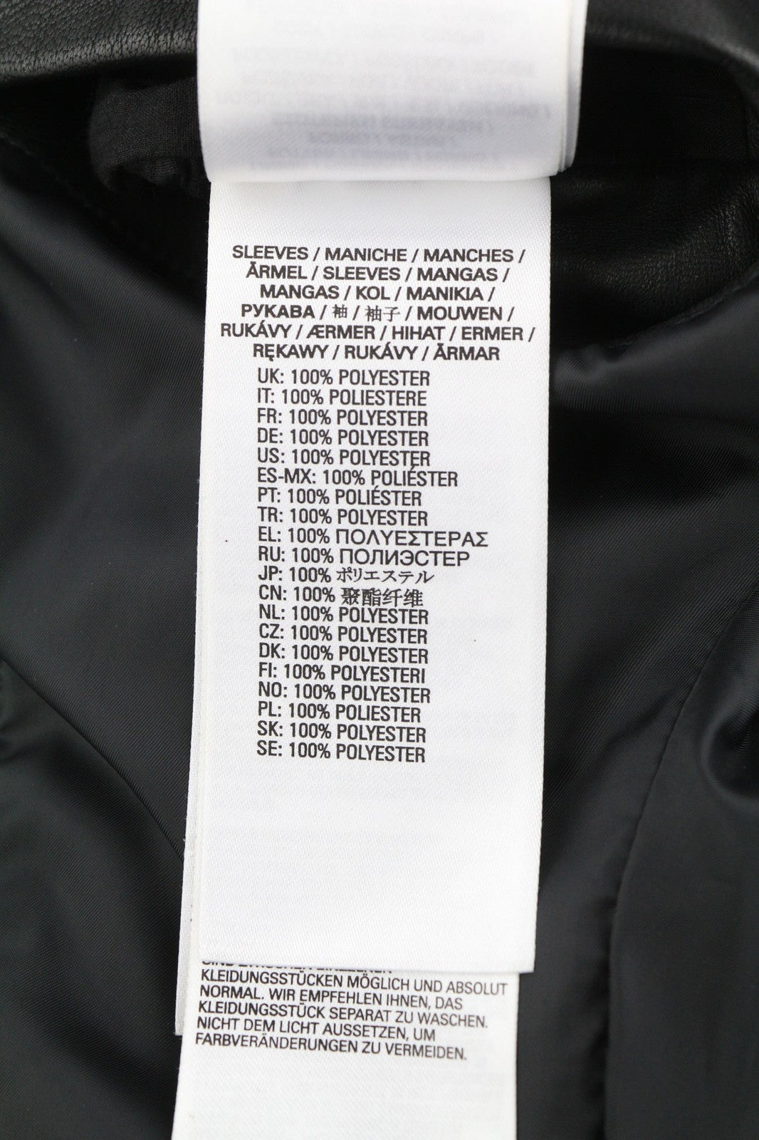 DIESEL L-Case-Ka Mens Jacket S Black Sheepskin Leather Band Collar RRP€450