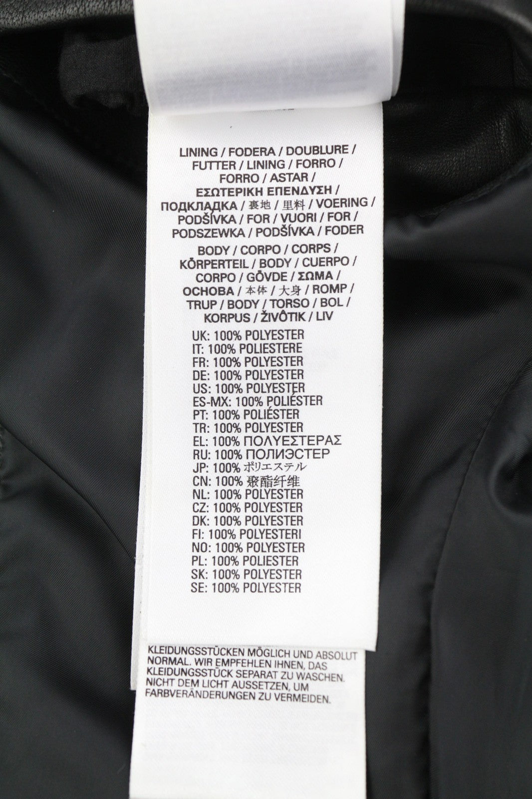 DIESEL L-Case-Ka Mens Jacket S Black Sheepskin Leather Band Collar RRP€450