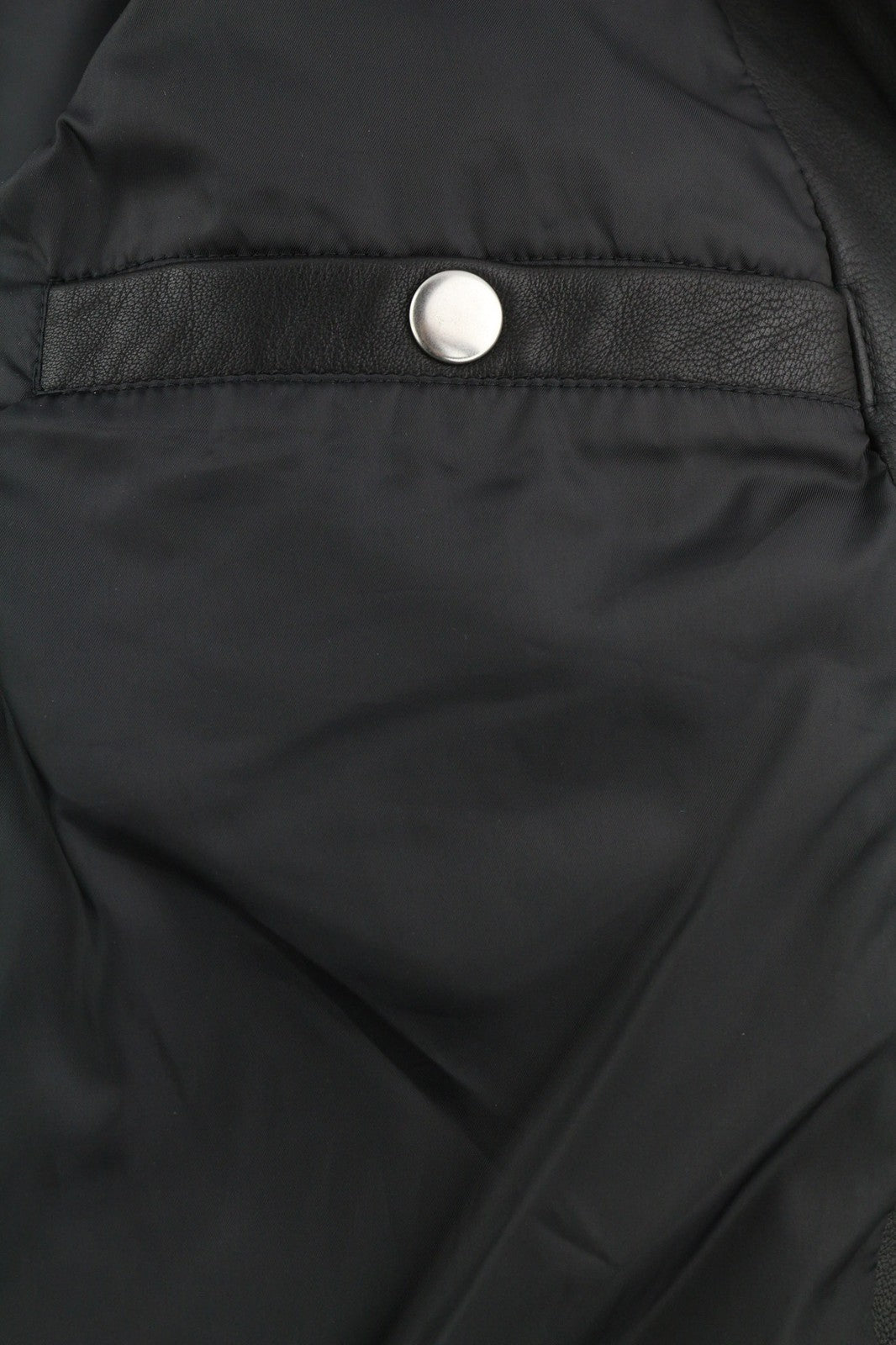 DIESEL L-Case-Ka Mens Jacket S Black Sheepskin Leather Band Collar RRP€450