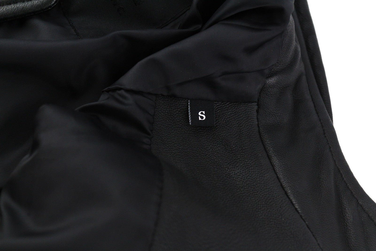 DIESEL L-Case-Ka Mens Jacket S Black Sheepskin Leather Band Collar RRP€450