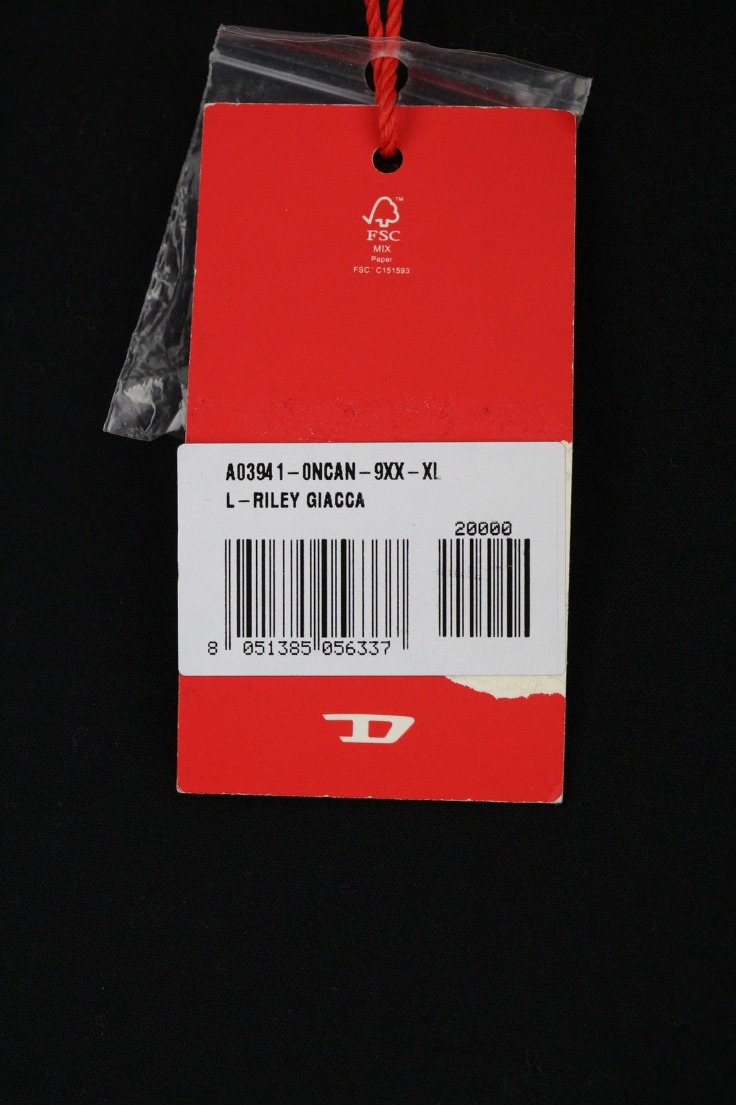 DIESEL L-Riley Mens Jacket XL Black Cowhide Leather Aged Look Button RRP€895