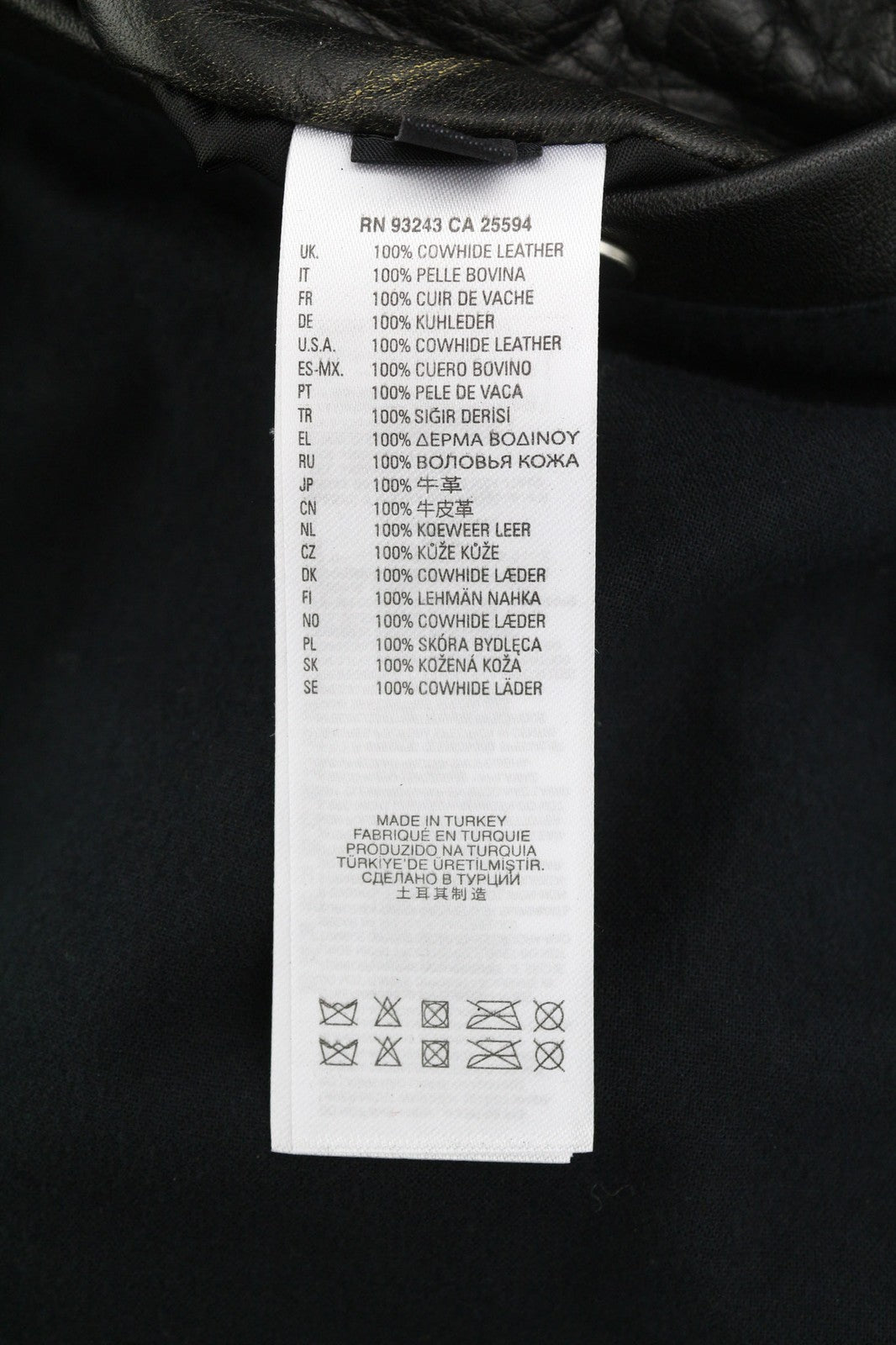 DIESEL L-Riley Mens Jacket L Black Cowhide Leather Aged Look Button Up RRP€895