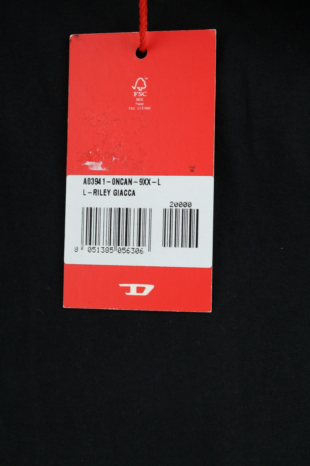 DIESEL L-Riley Mens Jacket L Black Cowhide Leather Aged Look Button Up RRP€895