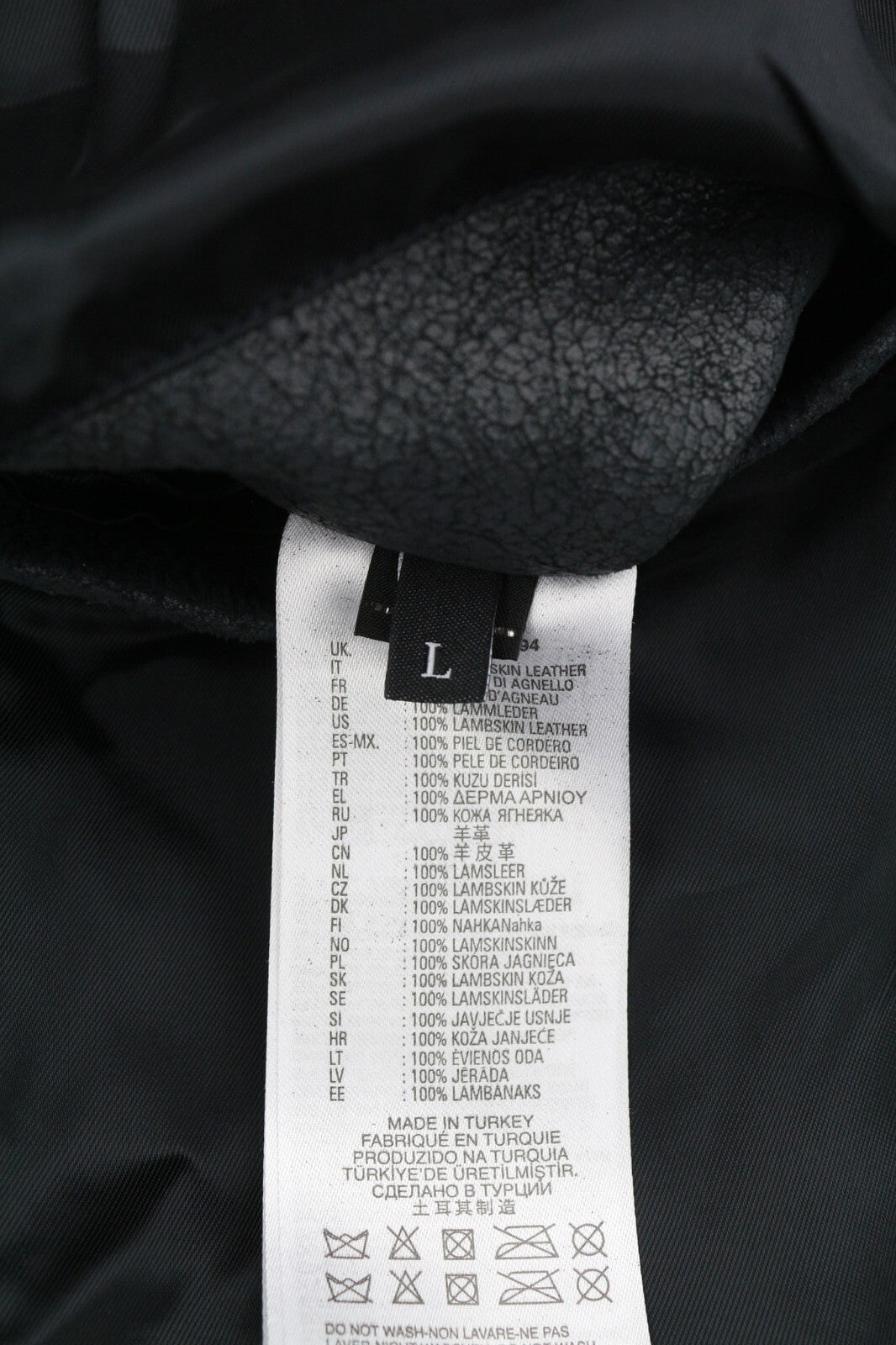 DIESEL L-Coat-CRK  L Lambskin Leather Jacket Notch Lapel Buttoned  RRP€1195