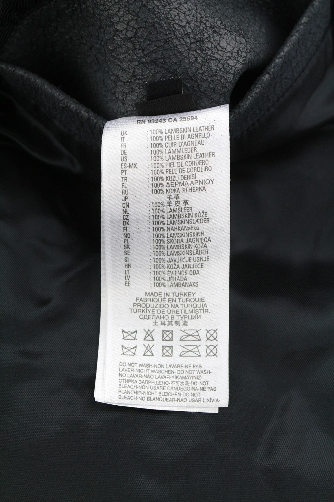 DIESEL L-Coat-CRK  L Lambskin Leather Jacket Notch Lapel Buttoned  RRP€1195