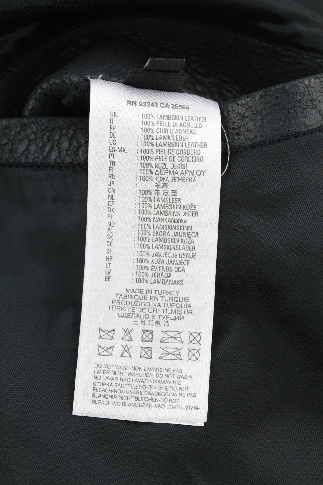 DIESEL L-Coat-CRK  XL Lambskin Leather Mens Jacket Notch Buttoned RRP€1195