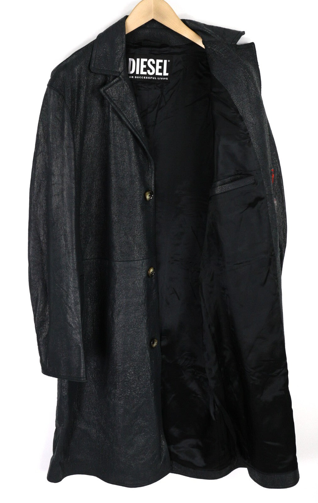 DIESEL L-Coat-CRK  XL Lambskin Leather Mens Jacket Notch Buttoned RRP€1195