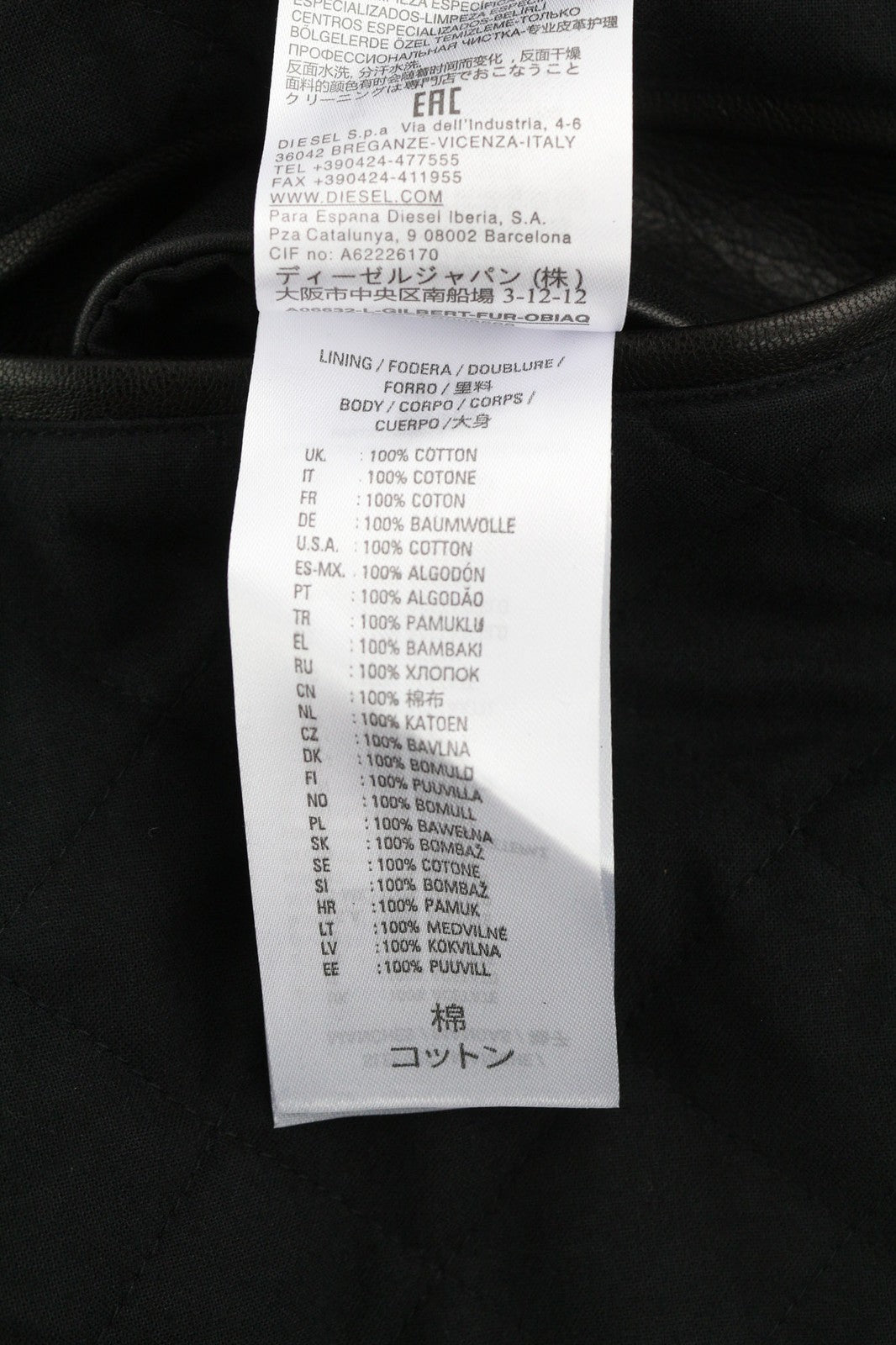 DIESEL L-Gilbert-Fur Leather  M Men Jacket  Cowhide Lambskin Fur Colla RRP€1095