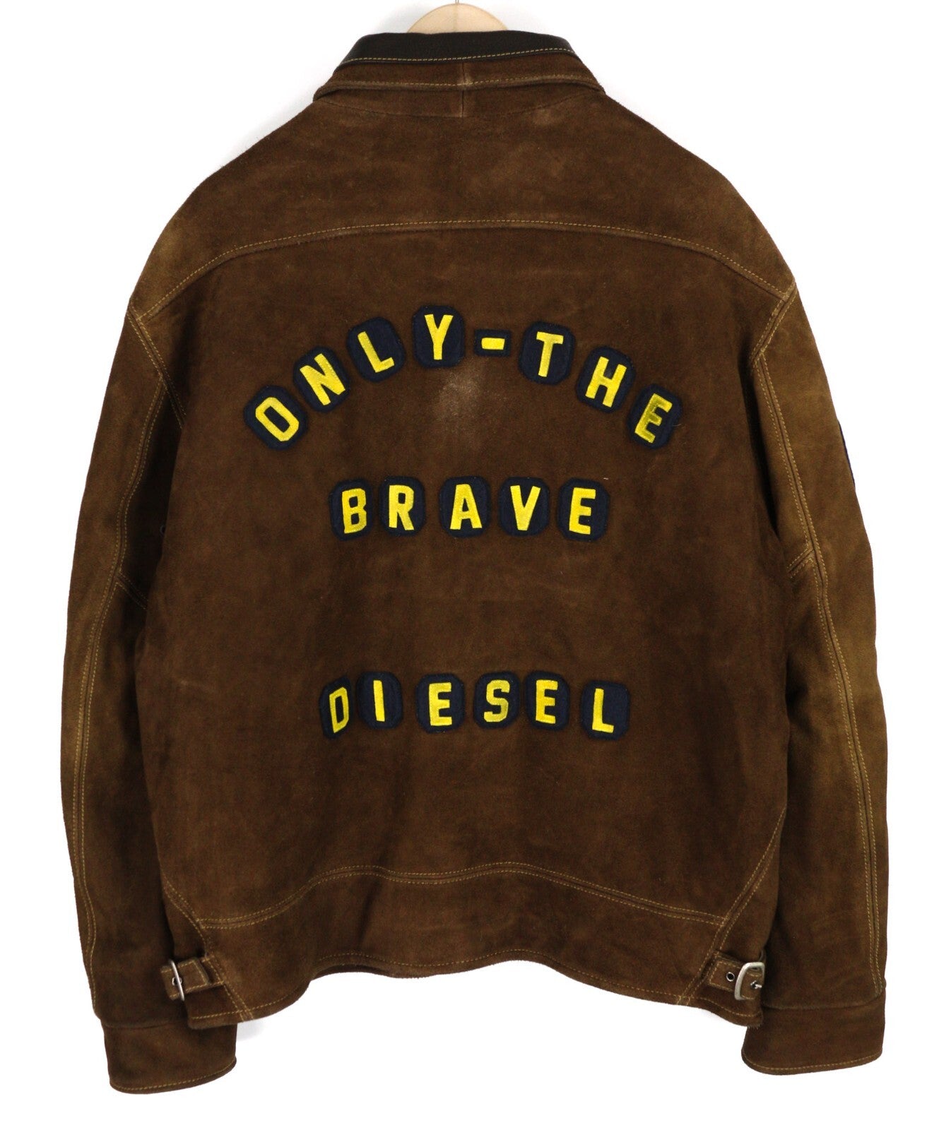 DIESEL D4D-3 Leather Jacke  Brown XL Suede Cowhide  Padded RRP€1099