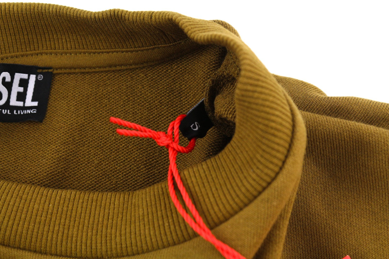 DIESEL S-Ginn-K27 Mens Sweatshirt S Brown Oversized Crew Neck RRP€125 Pullover