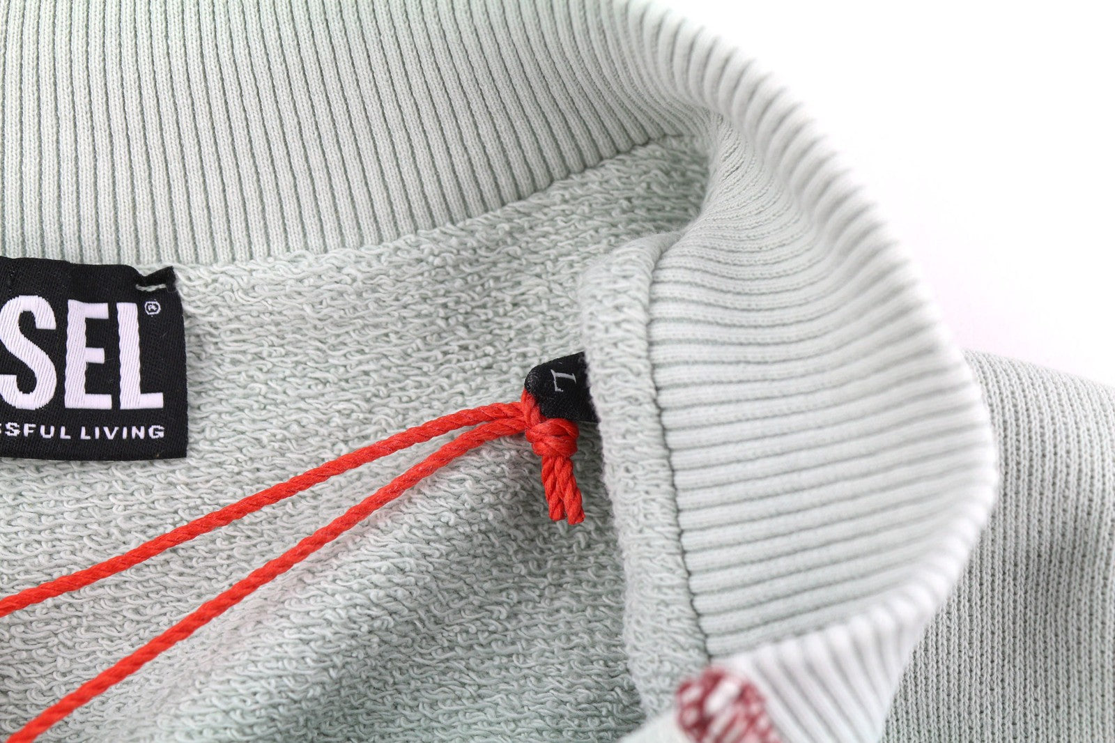 DIESEL S-Molock Mens Sweatshirt L Light Grey Pullover Oversized Crew  RRP€195