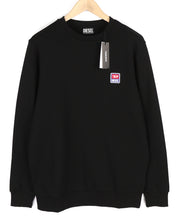 DIESEL S-Gir-Div-P Mens Sweatshirt L Black Crew Collar Pullover  RRP€100