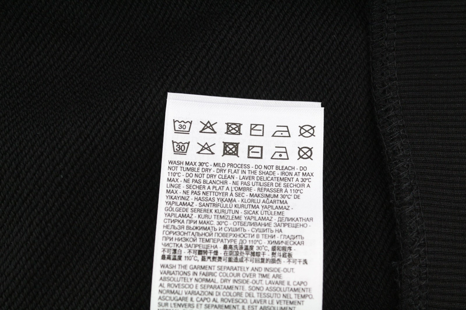 DIESEL S-Gir-Div-P Mens Sweatshirt L Black Crew Collar Pullover  RRP€100