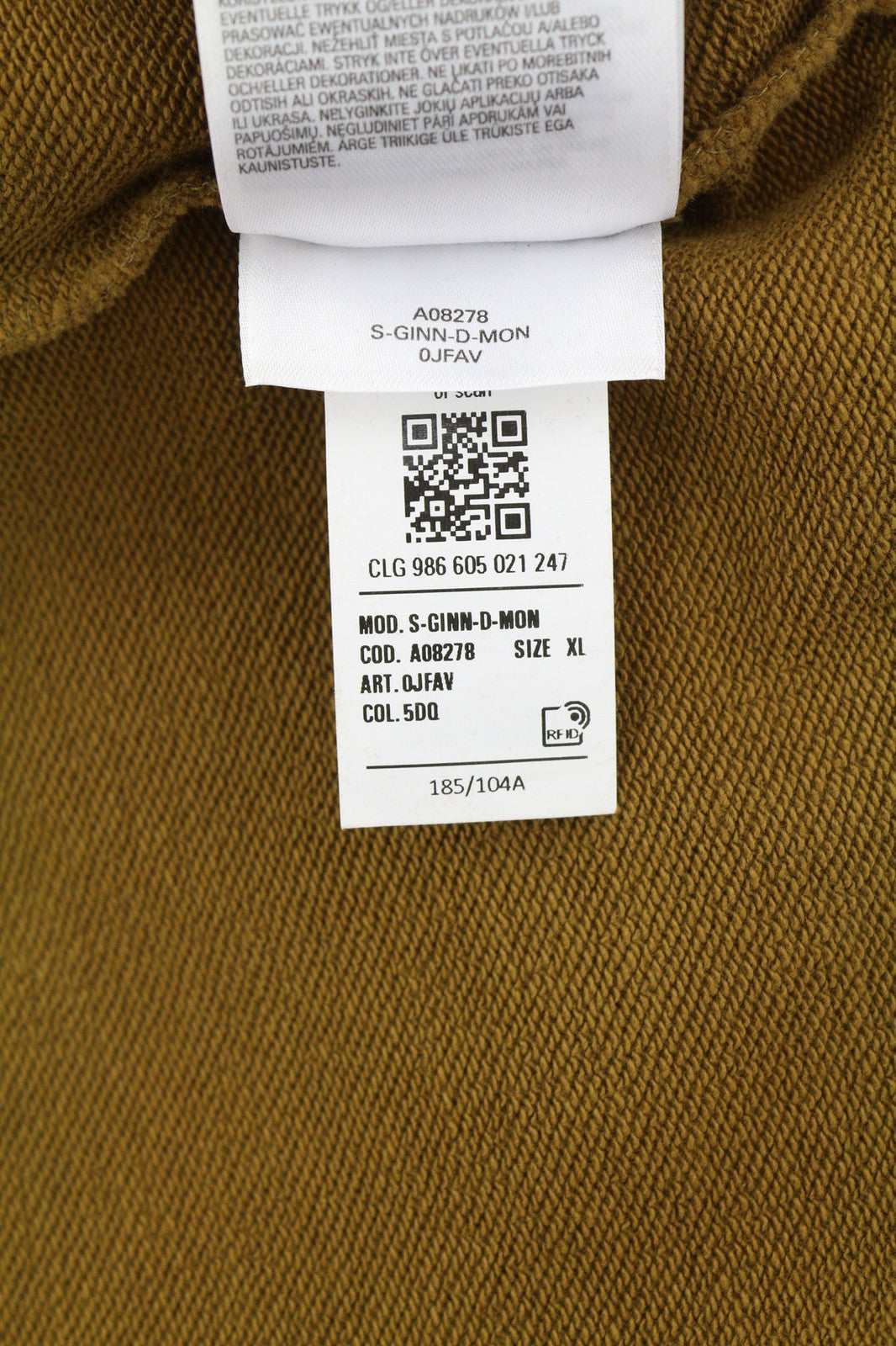 DIESEL S-Ginn-D-Mon Mens Sweatshirt XL Mid Brown Pullover Crew Collar RRP€175