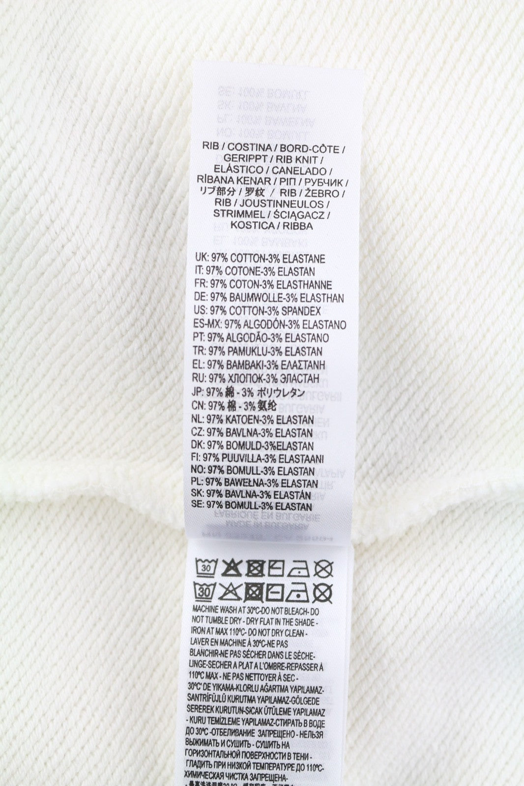 DIESEL S-Saint-Division Mens Sweatshirt M White Pullover Half Zip Neck RRP€225