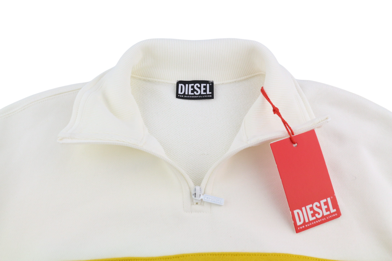 DIESEL S-Saint-Division Mens Sweatshirt M  Pullover Half Zip Collar RRP€225