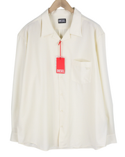 DIESEL S-Wooly Mens Shirt 2XL RRP€195 Wool  Button Up Pocket Notched Light