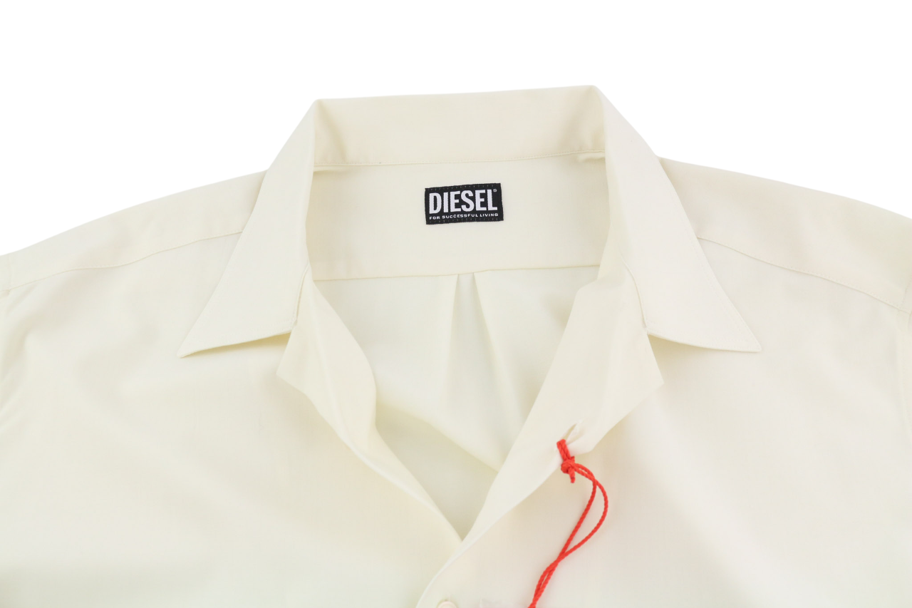 DIESEL S-Wooly Mens Shirt XL Wool  Button Up Pocket Notched Light RRP€195