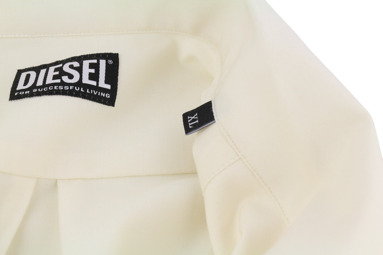 DIESEL S-Wooly Mens Shirt XL Wool  Button Up Pocket Notched Light RRP€195