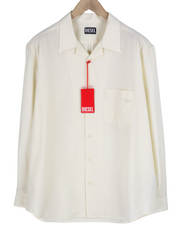 DIESEL S-Wooly Mens Shirt L RRP€195 Wool  Button Up Pocket Notched Light