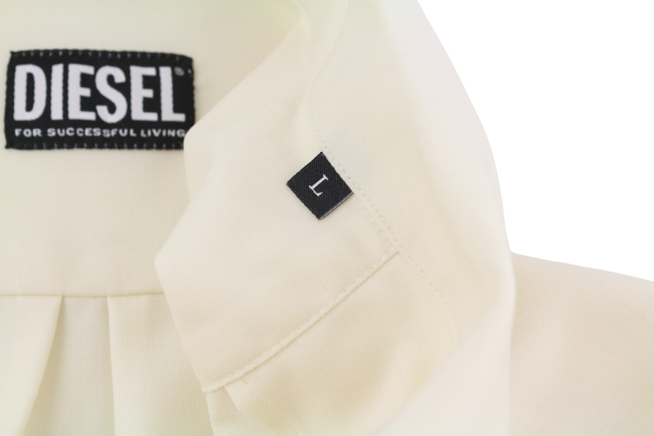 DIESEL S-Wooly Mens Shirt L RRP€195 Wool  Button Up Pocket Notched Light