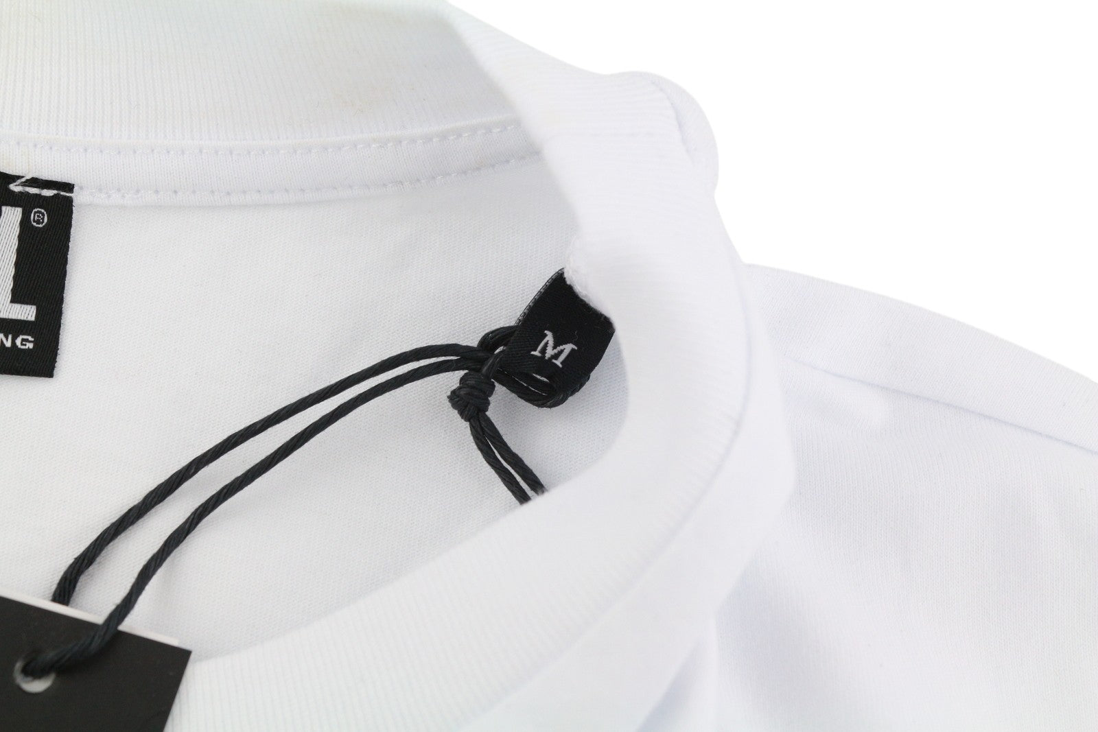 DIESEL T-Just-LS-Slits-B53 Mens T-Shirt M White Pullover Crew Neck