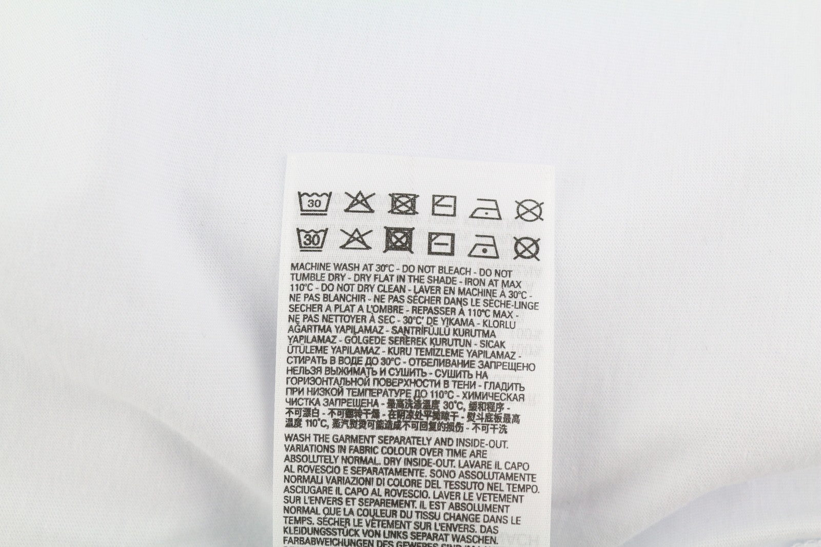 DIESEL T-Just-LS-Slits-B53 Mens T-Shirt M White Pullover Crew Neck