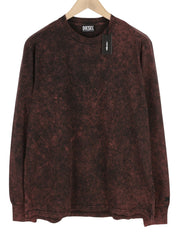 DIESEL T-Glyn Mens T-Shirt 2XL Long Sleeve Acid Wash Effect Crew Neck  RRP€12