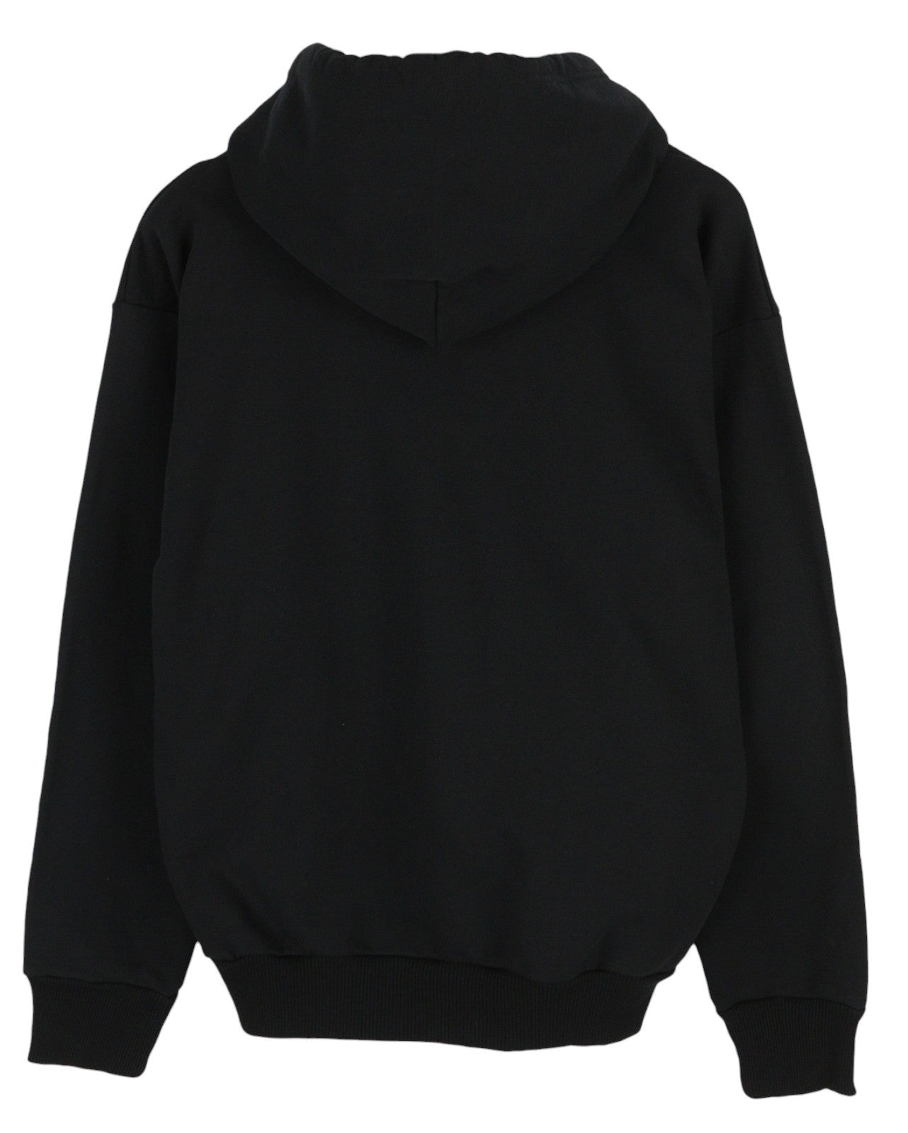 DIESEL S-Division Mens Hoodie S Dark Black Hooded Pullover Front  RRP€140