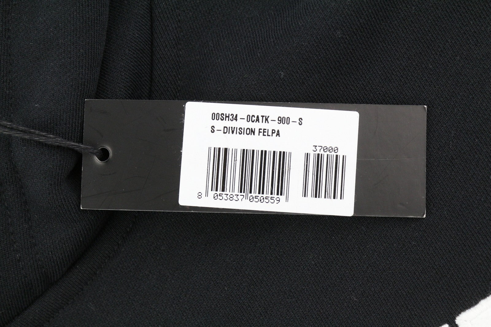 DIESEL S-Division Mens Hoodie S Dark Black Hooded Pullover Front  RRP€140