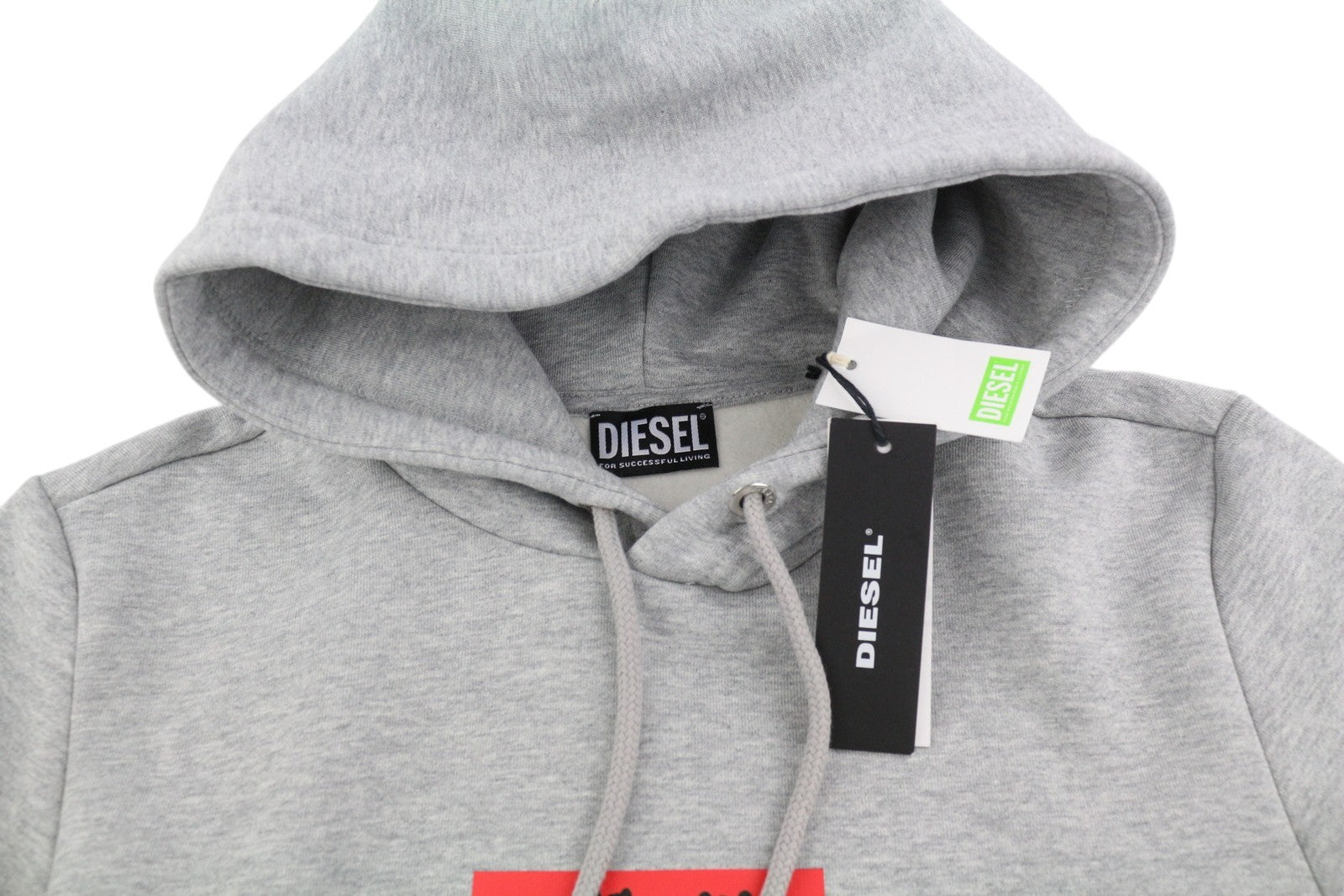 DIESEL S-Girk-Hood-B8 Mens Hoodie S Grey Melange Kangaroo Pocket Hooded RRP130